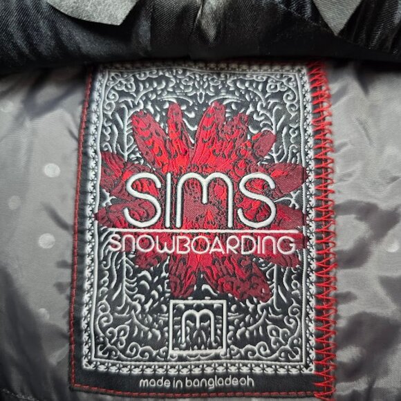 Sims Snowboarding Jacket Coat Water Resistant Multi Pocket 1/4 Zip M - Picture 13 of 15